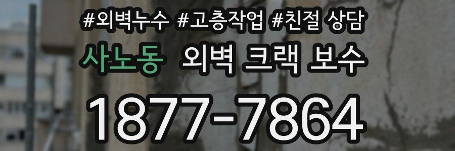 사노동 외벽 크랙 보수