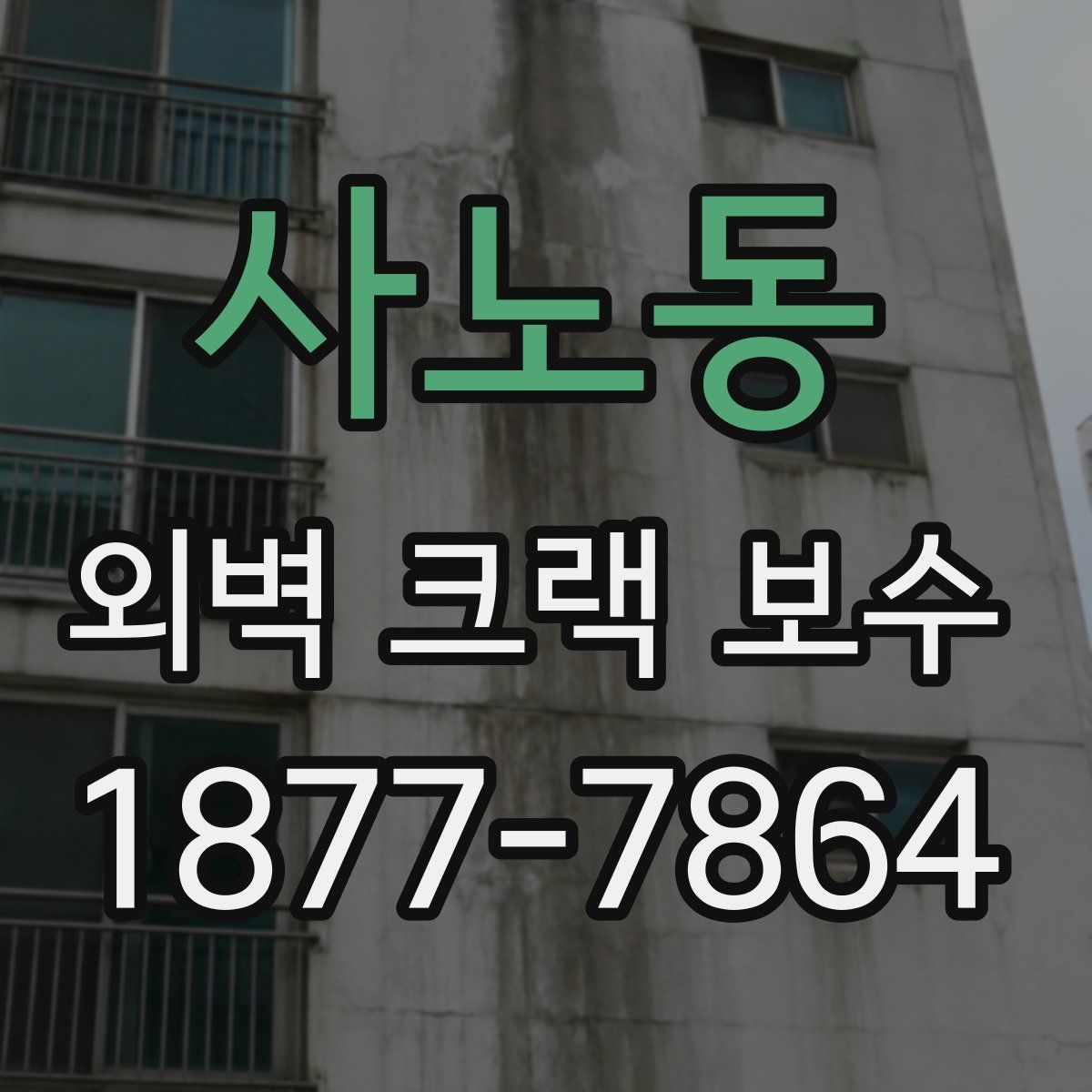 사노동 외벽 크랙 보수
