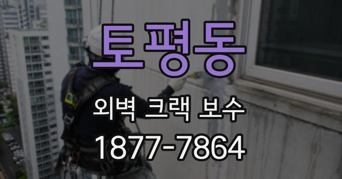 토평동 외벽 크랙 보수