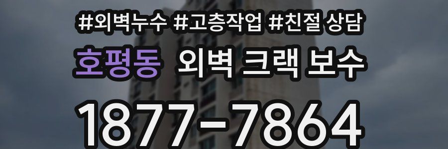 호평동 외벽 크랙 보수