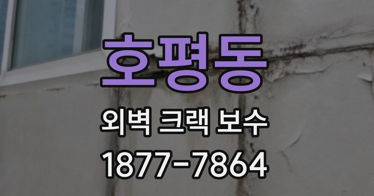 호평동 외벽 크랙 보수