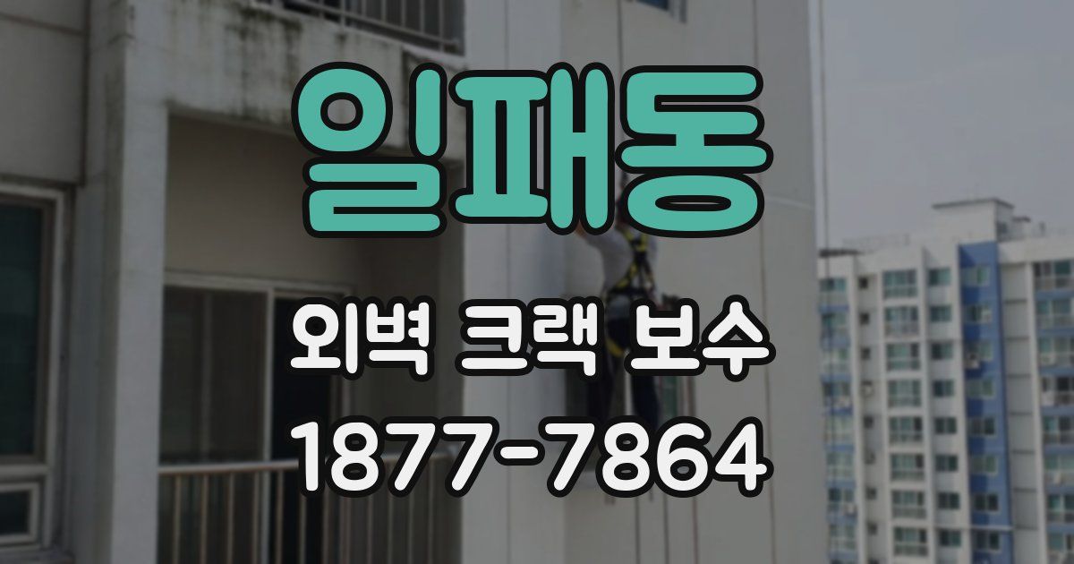 일패동 외벽 크랙 보수