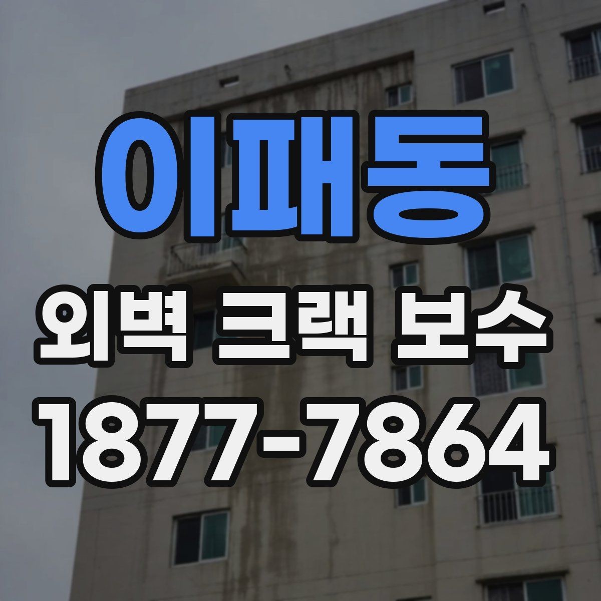이패동 외벽 크랙 보수 공사 전 점검해야 할 균열 상태