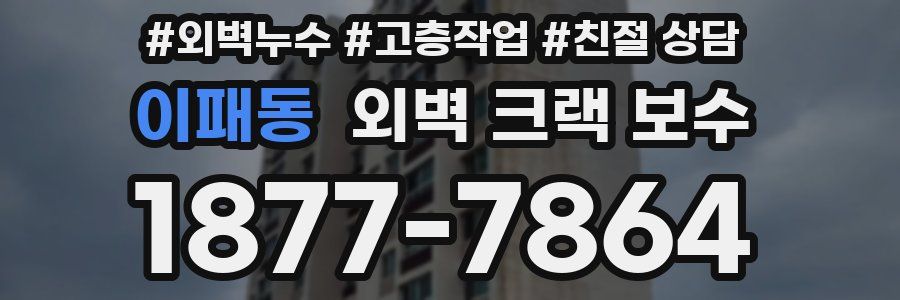 이패동 외벽 크랙 보수
