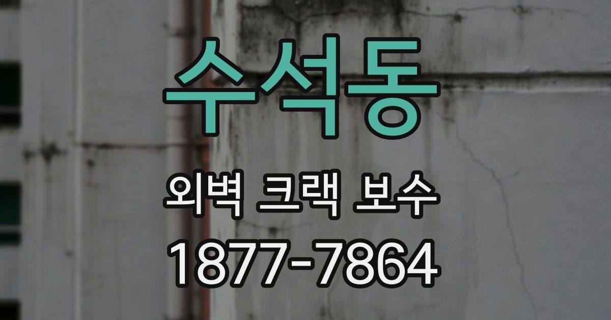 수석동 외벽 크랙 보수