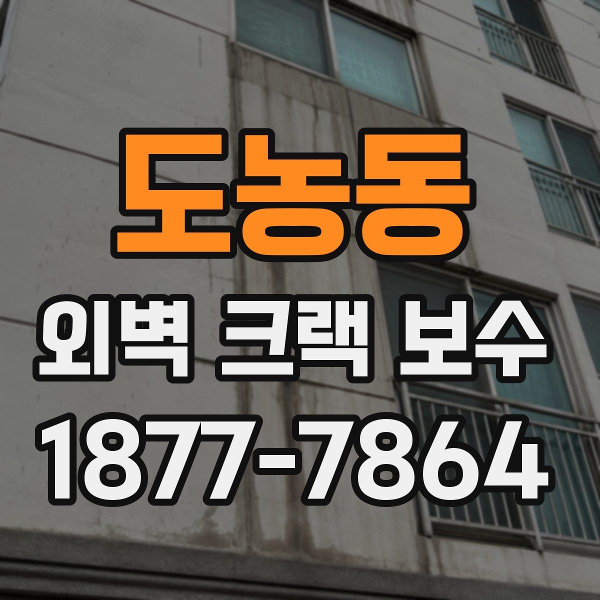 도농동 외벽 크랙 보수