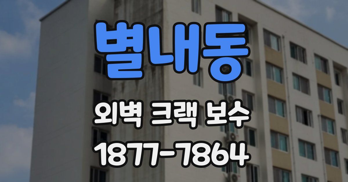 별내동 외벽 크랙 보수