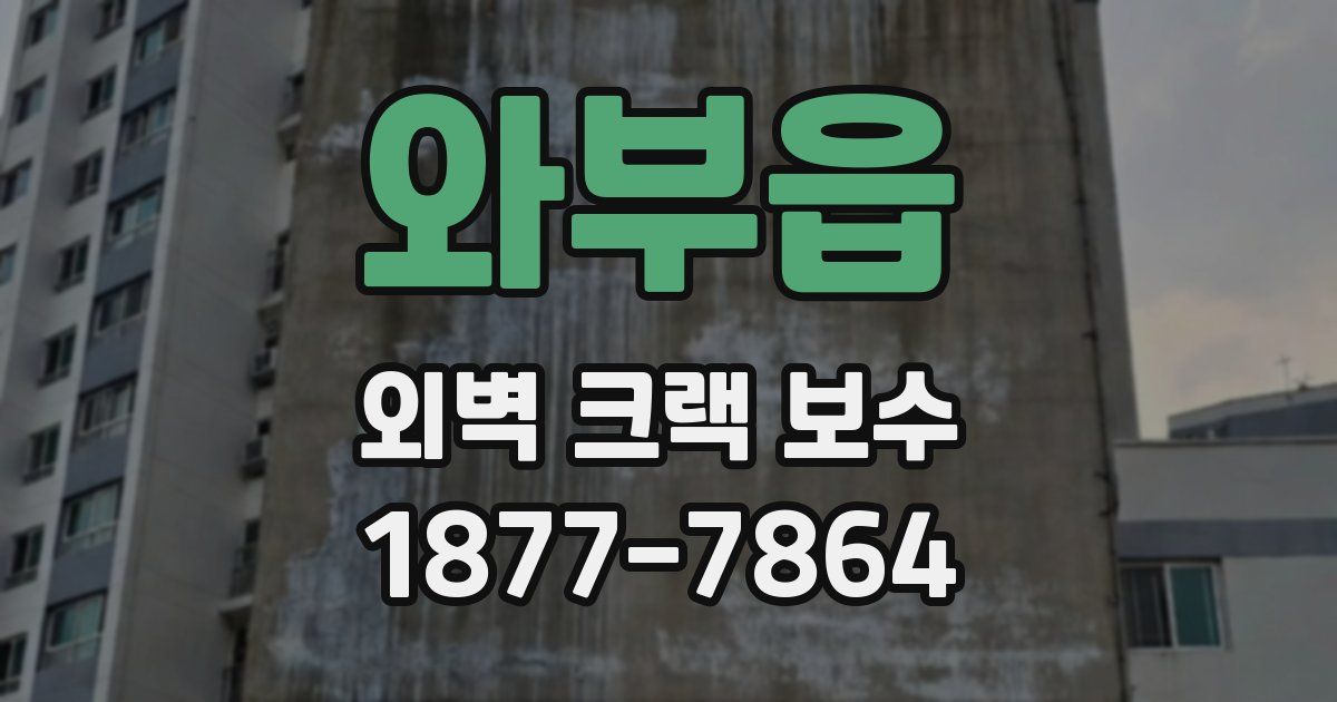 와부읍 외벽 크랙 보수