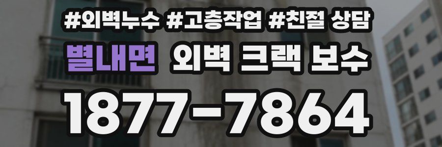 별내면 외벽 크랙 보수