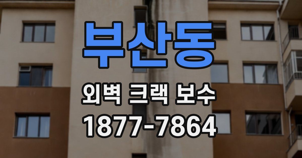 부산동 외벽 크랙 보수