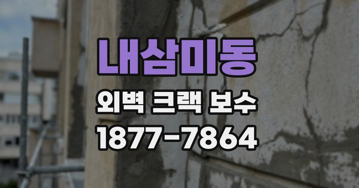 내삼미동 외벽 크랙 보수