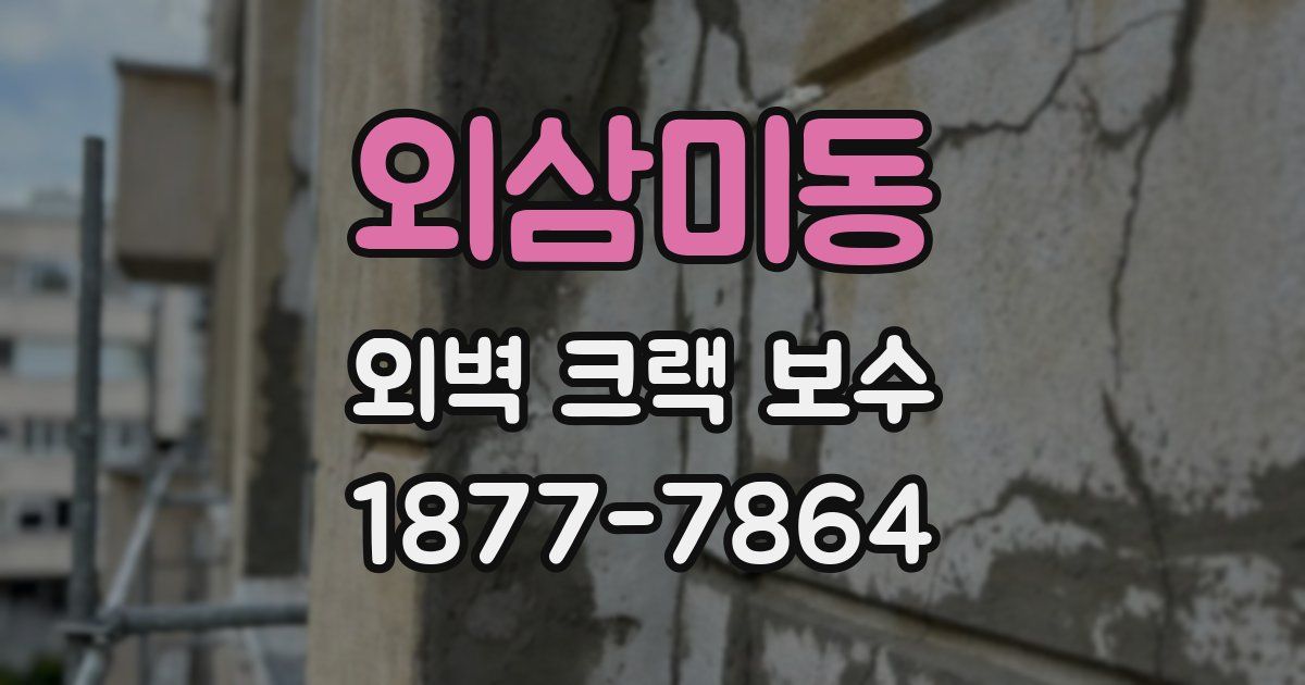 외삼미동 외벽 크랙 보수