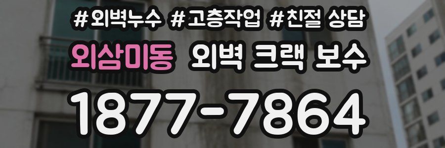 외삼미동 외벽 크랙 보수