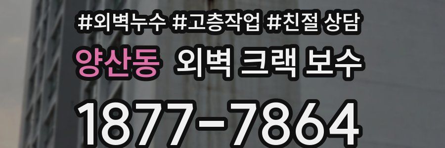 양산동 외벽 크랙 보수