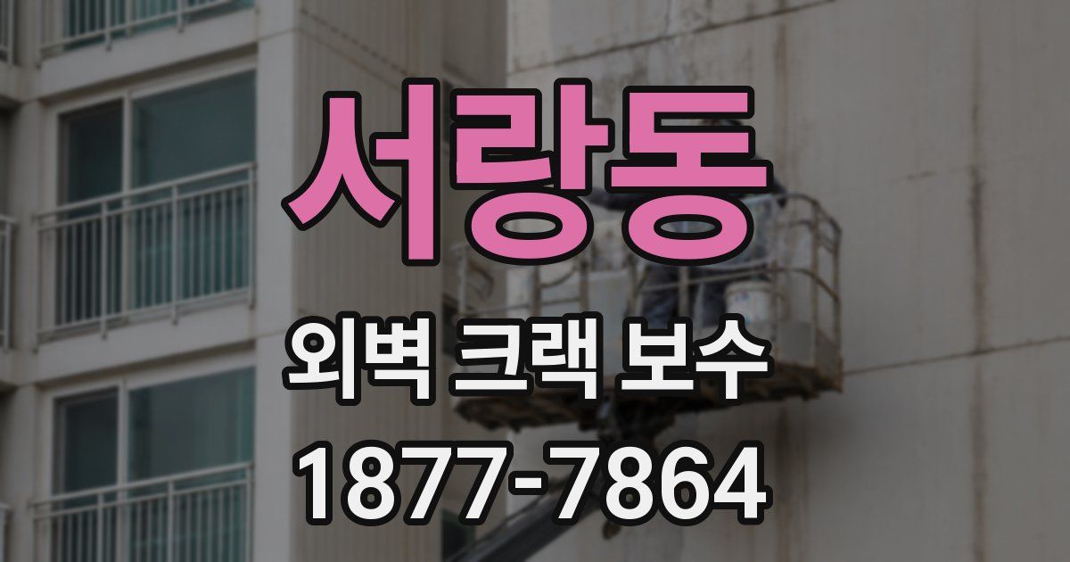 서랑동 외벽 크랙 보수