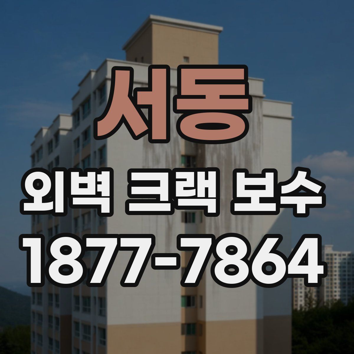 서동 외벽 크랙 보수