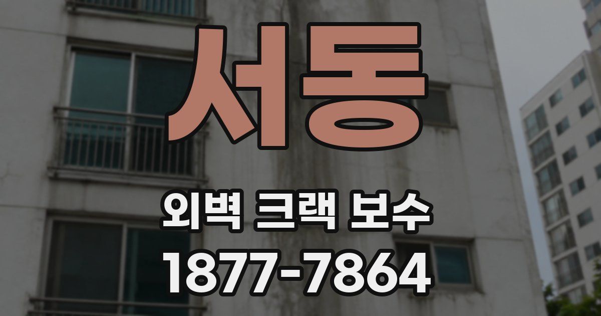 서동 외벽 크랙 보수
