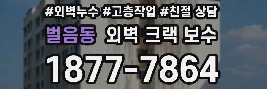 벌음동 외벽 크랙 보수