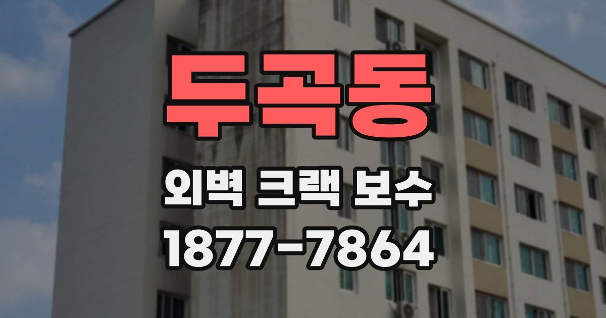 두곡동 외벽 크랙 보수