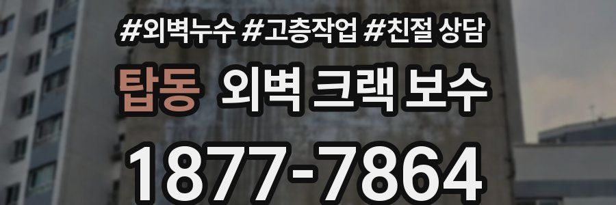탑동 외벽 크랙 보수