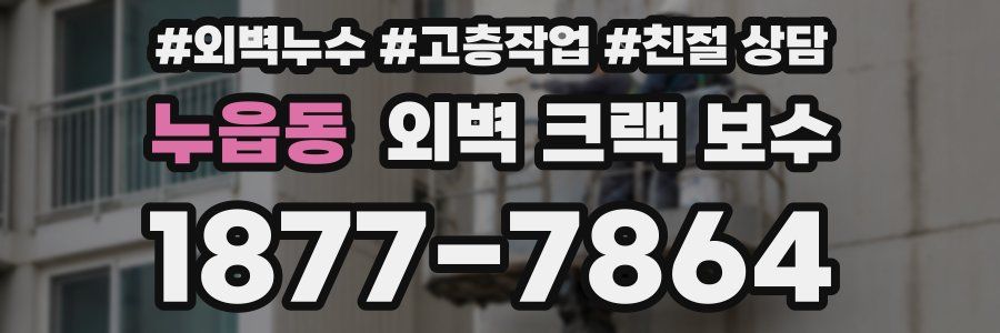 누읍동 외벽 크랙 보수