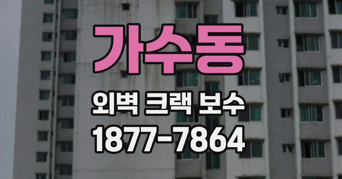 가수동 외벽 크랙 보수