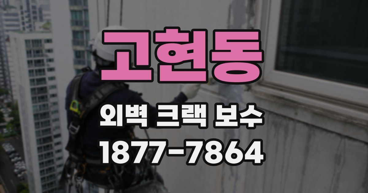 고현동 외벽 크랙 보수