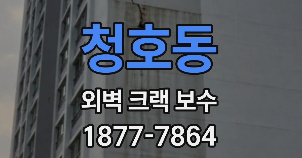 청호동 외벽 크랙 보수