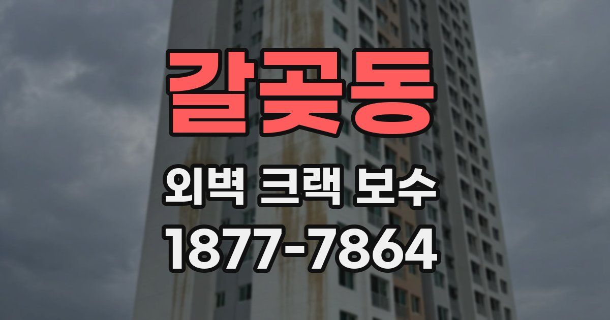갈곶동 외벽 크랙 보수
