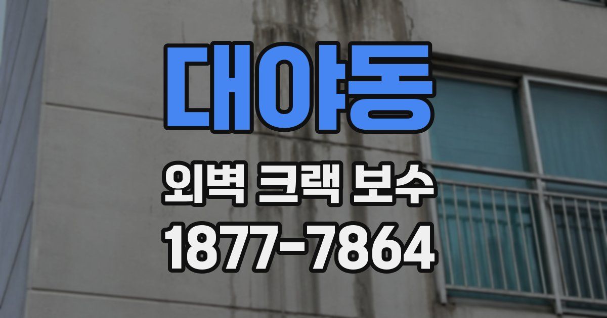 대야동 외벽 크랙 보수