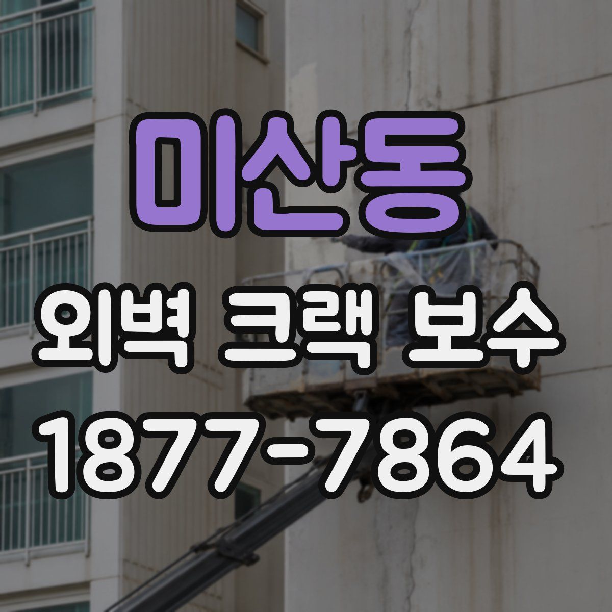 미산동 외벽 크랙 보수