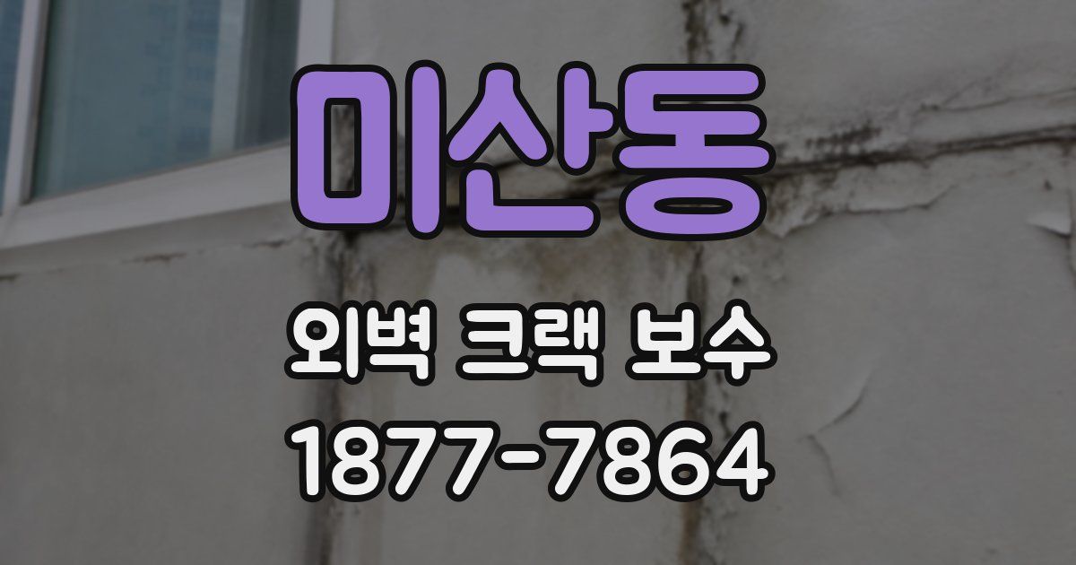 미산동 외벽 크랙 보수