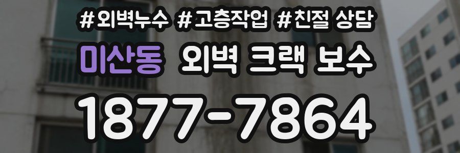 미산동 외벽 크랙 보수