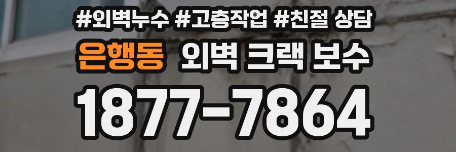 은행동 외벽 크랙 보수