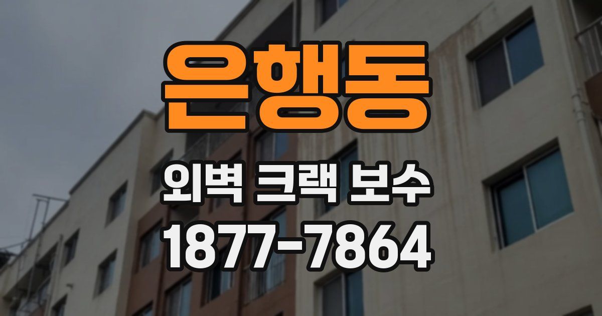 은행동 외벽 크랙 보수