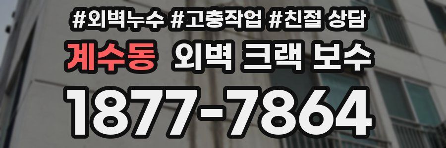 계수동 외벽 크랙 보수