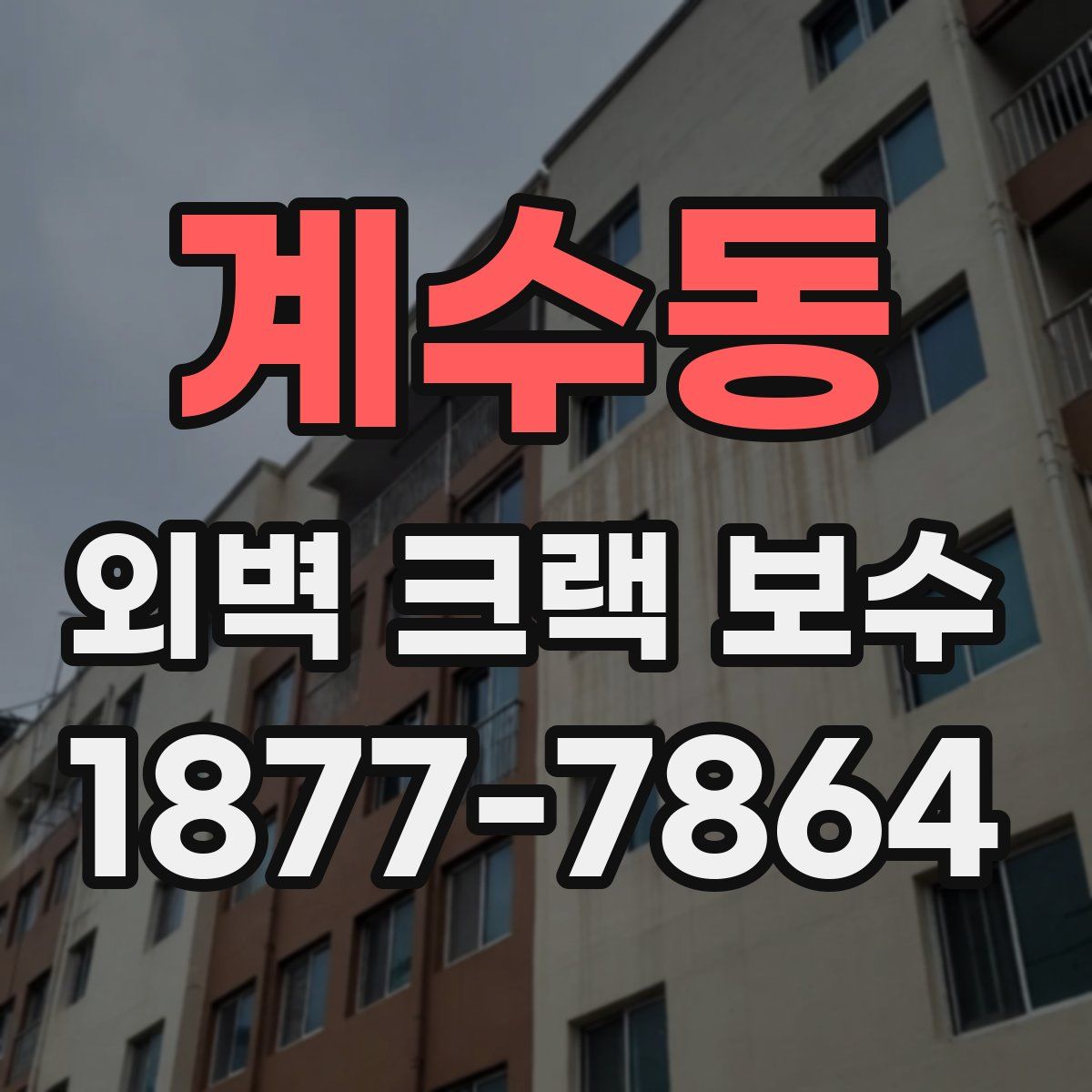 계수동 외벽 크랙 보수