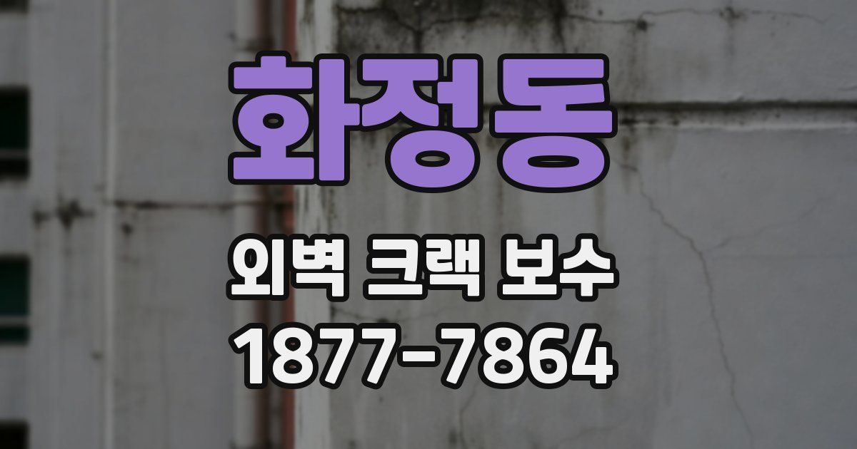 화정동 외벽 크랙 보수