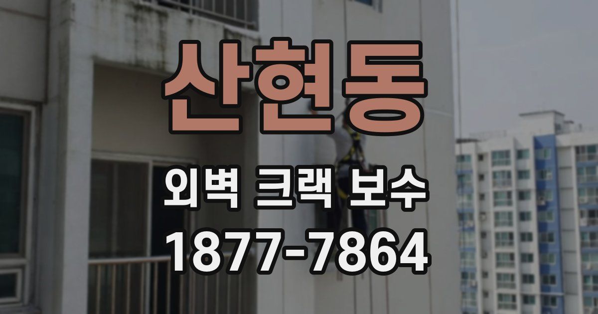 산현동 외벽 크랙 보수