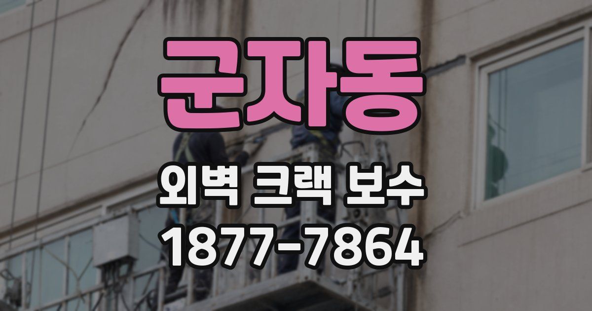 군자동 외벽 크랙 보수