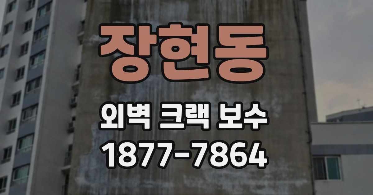 장현동 외벽 크랙 보수