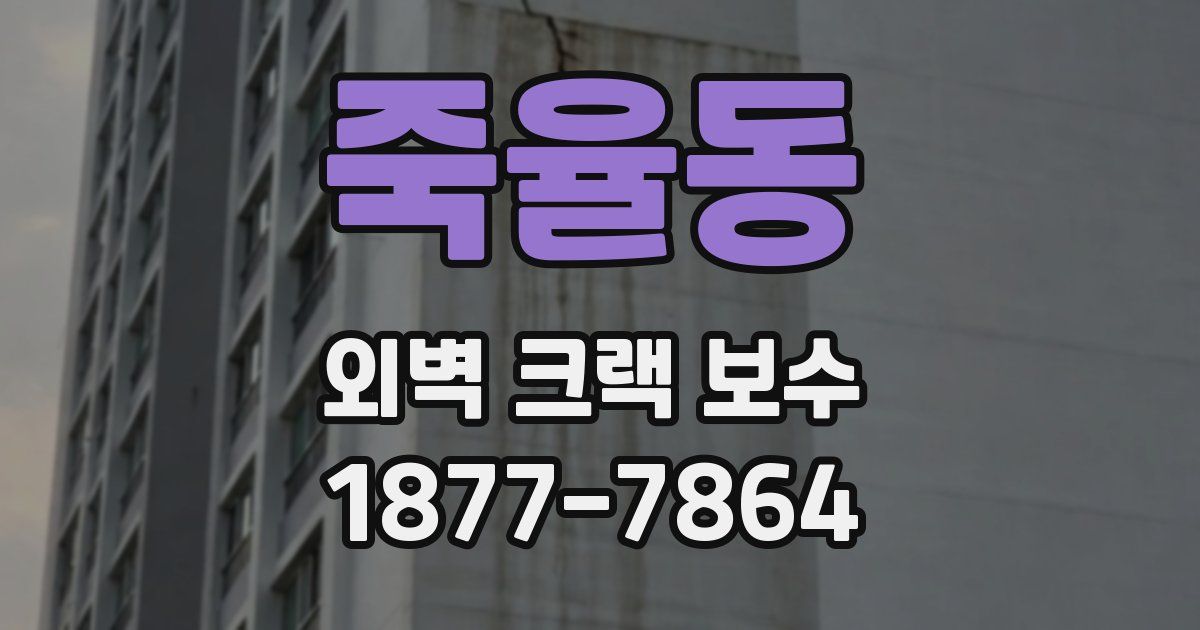 죽율동 외벽 크랙 보수