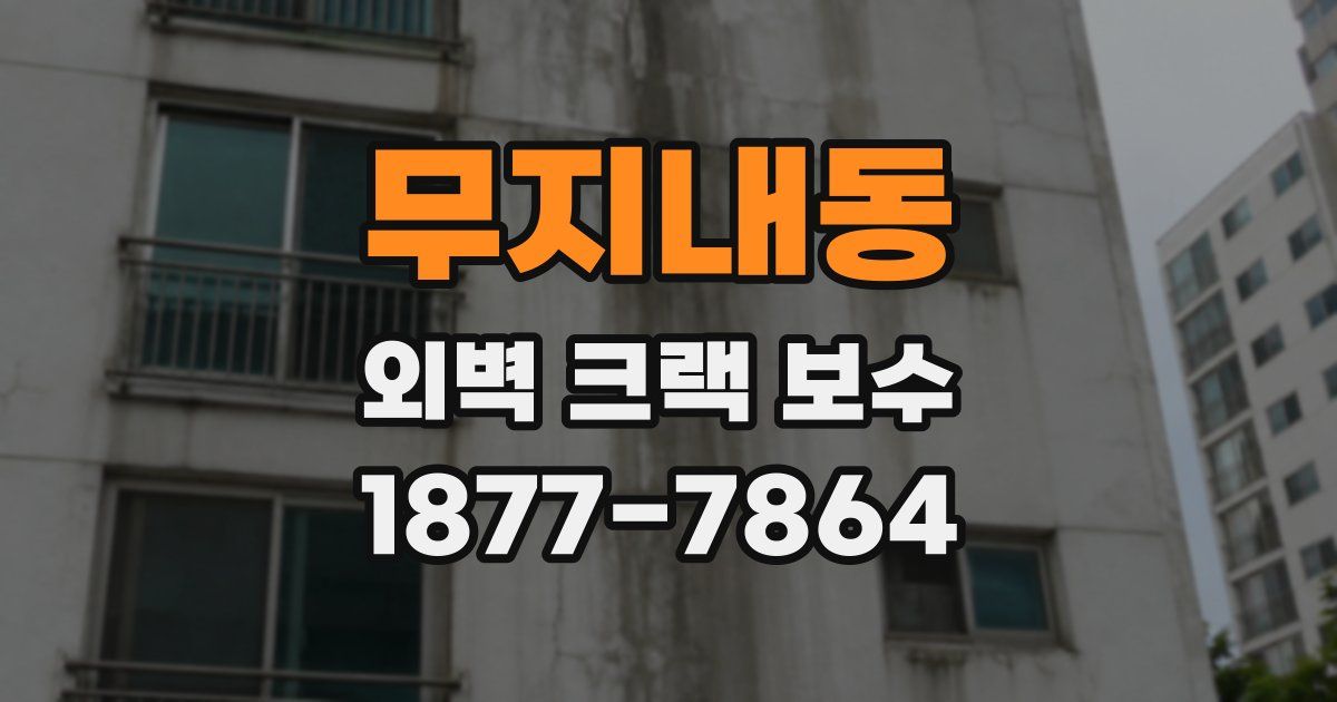 무지내동 외벽 크랙 보수