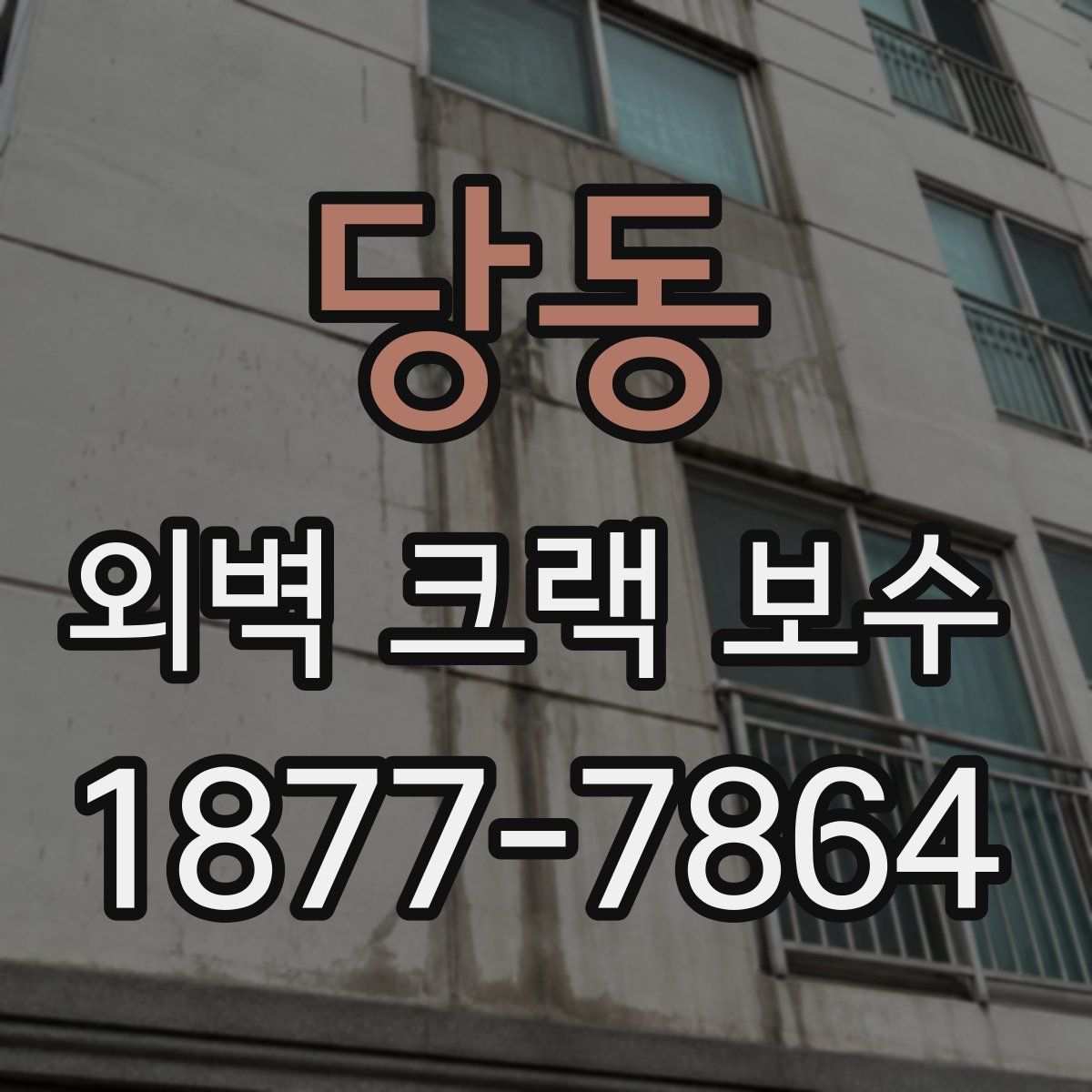 당동 외벽 크랙 보수