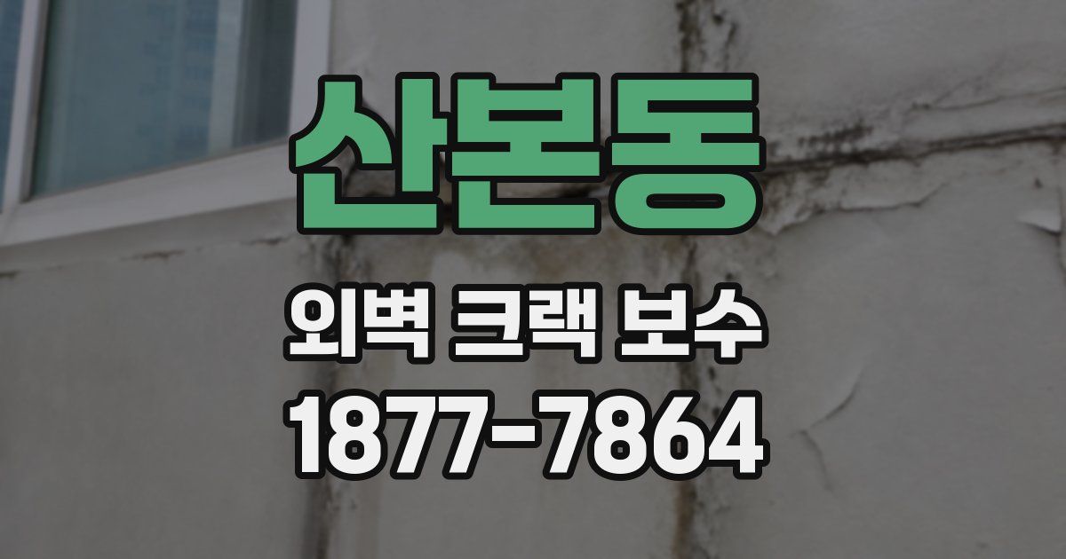 산본동 외벽 크랙 보수