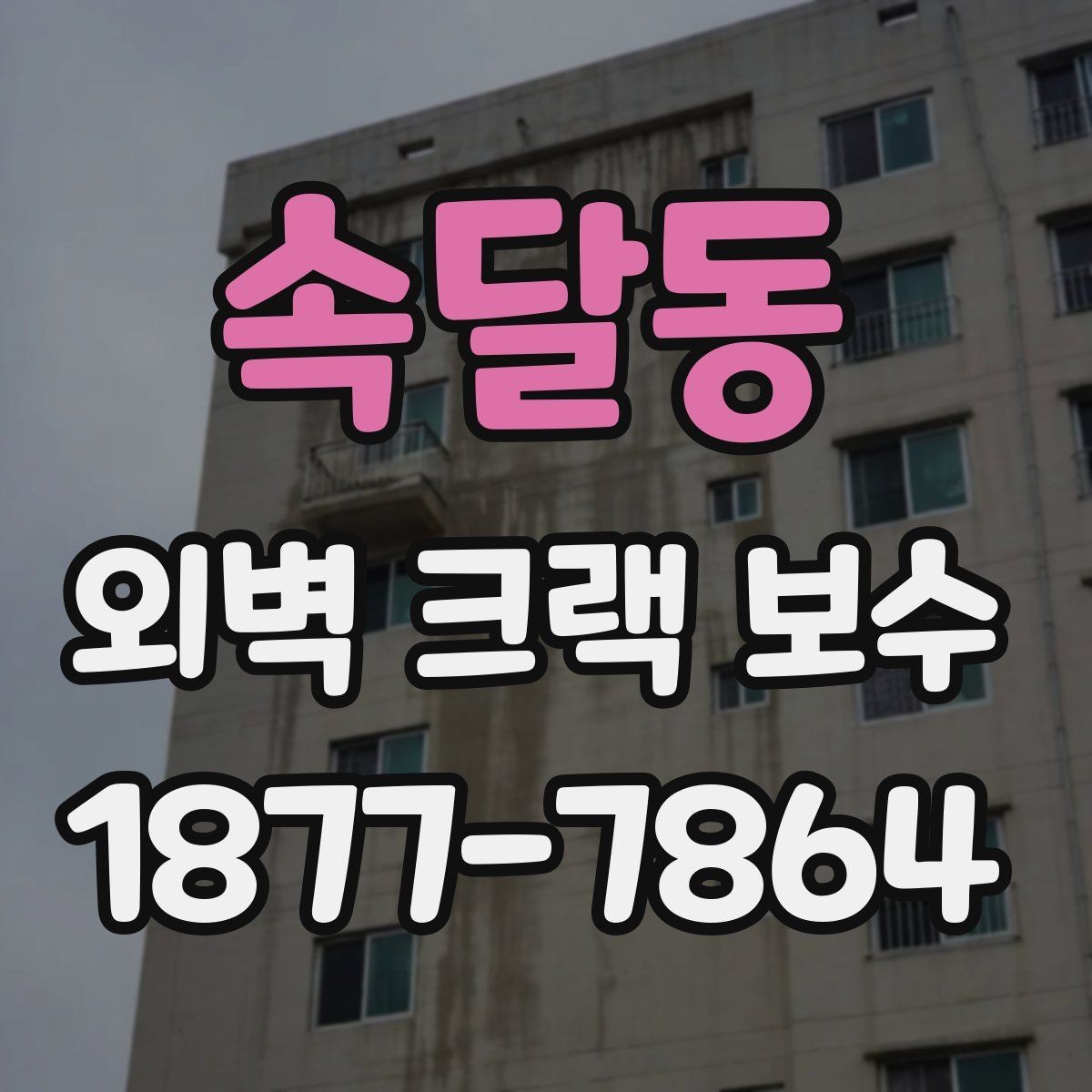 속달동 외벽 크랙 보수 시 놓치기 쉬운 균열 주변 정리