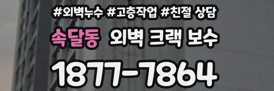 속달동 외벽 크랙 보수