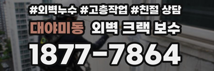대야미동 외벽 크랙 보수