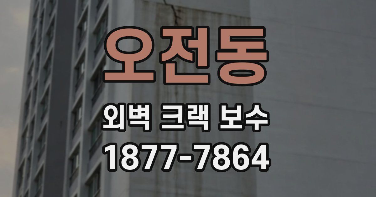 오전동 외벽 크랙 보수