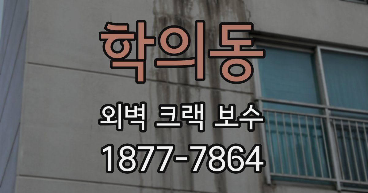 학의동 외벽 크랙 보수